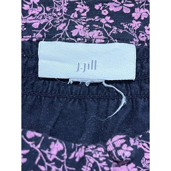 J Jill Top Size Measured Cotton Tencel Floral Keyhole Preppy Career Professional - Picture 5 of 9